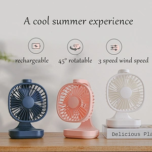 2020 hot sale Handy travel  Table fan usb rechargeable mini clip  fan  use Baby pram home office
