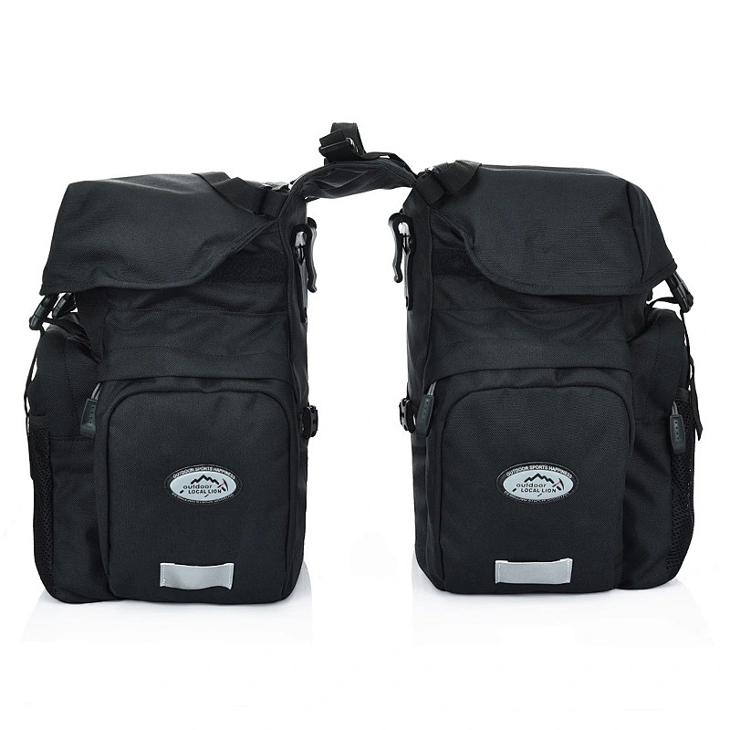 Custom outdoor waterproof large capacity backpack cross-country transport cycling bicycle saddle seat bag rear rack bag