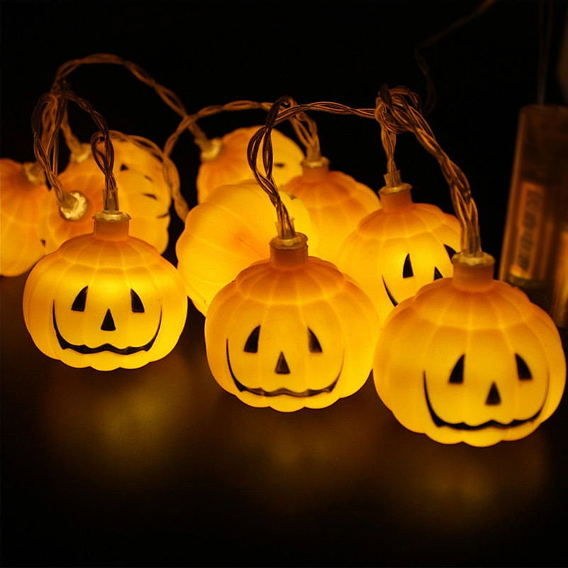Halloween lantern string Holiday decorations led pumpkin ghost spider lantern string cheap decorative lanterns