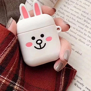 Hot Sale New Cute Funny Silicone Airpod Case with 3D Cartoon image gift for girl