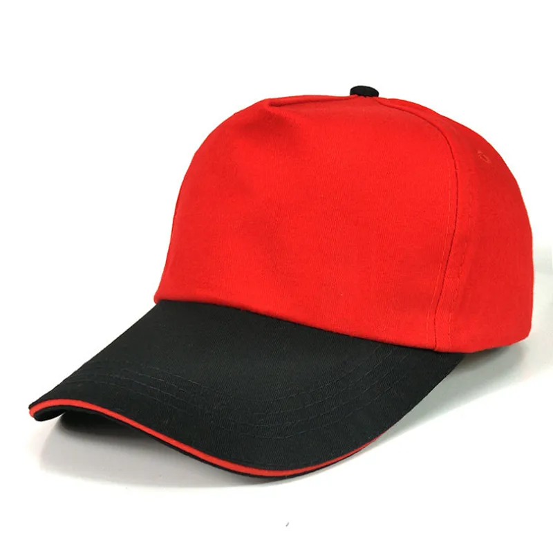 100% Structured 6 Panels custom logo activity baseball caps Breathable sun block snapback hat  brim trucker caps