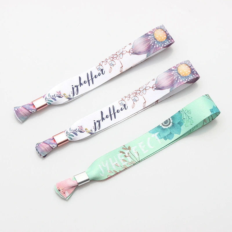 High quality festival  custom  one-off polyester fabric wristband