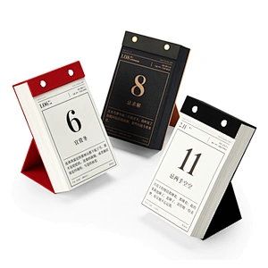 Design logo  table calendar office desktop printing small calendar with packaging box Company CUSTOM promotion gift calendar