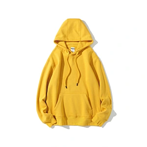 Custom fashion OEM  heavyweight plain oversize pullover men's hoodies multi color 350g fleece jumper