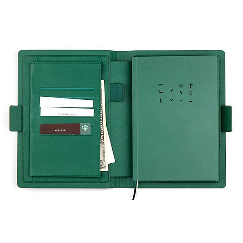 Fashion custom logo printing hot stamping embossing process innovation notepad business Multi function loose leaf notebook set