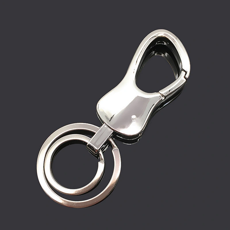 Custom High-grade Gift Men's Boutique Business Double Loop Chains Waist Hanged Car Key Chain