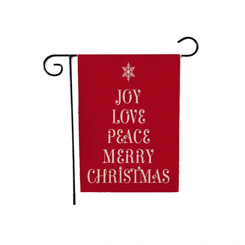 Advertising Custom High quality Double Sided printing seasonal Merry Christmas/Holiday party garden Decorations flag