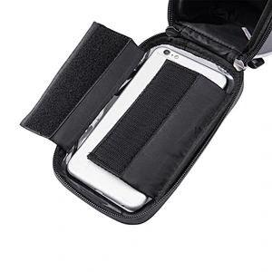 Customized bicycle top tube bag with headset hole sunshield anti-splash water top bag touch screen