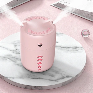 2020 hot sale High quality Double spray portable 400ml air humidifier usb rechargeable home air mist humidifier