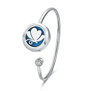 Tree of Life trendy  bangle jewelry for ladies girls bracelet essential oil bracelet 316L stainless steel aromatherapy gift