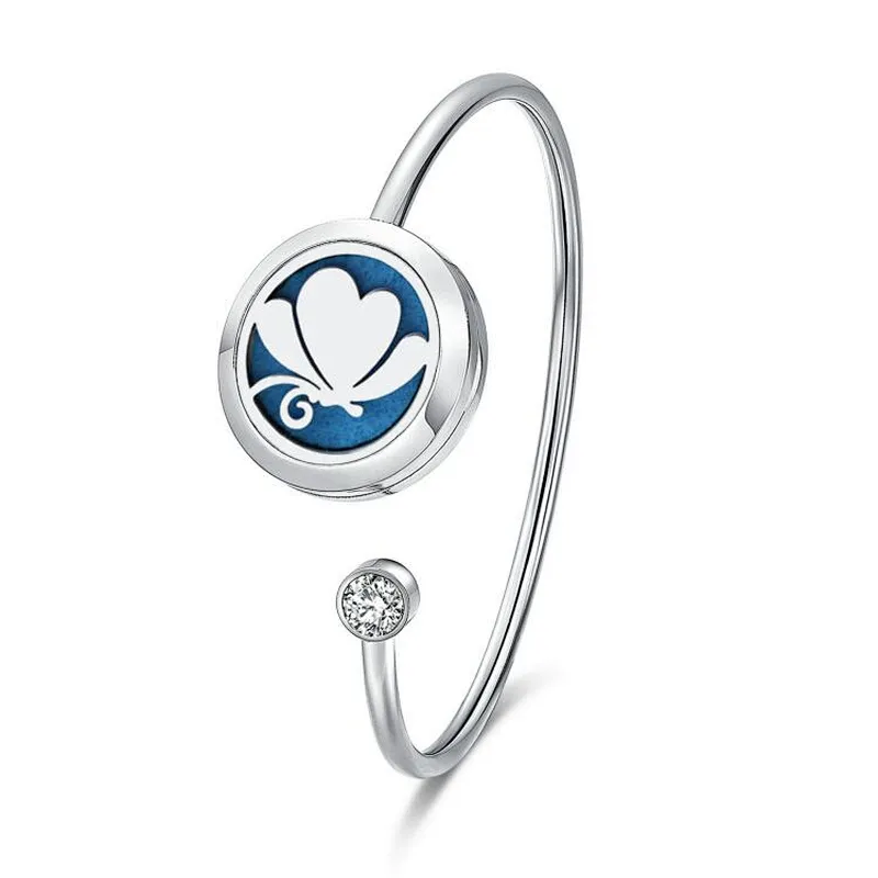 Tree of Life trendy  bangle jewelry for ladies girls bracelet essential oil bracelet 316L stainless steel aromatherapy gift