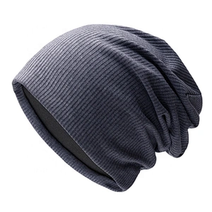 Custom brand/embroidery logo knitting beanie hat promotional gift double layer winter beanie hat