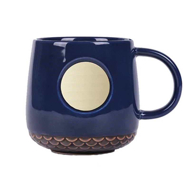 Customized high quality luxurious ceramic cofffe mugs water cup tea cup with handgrip