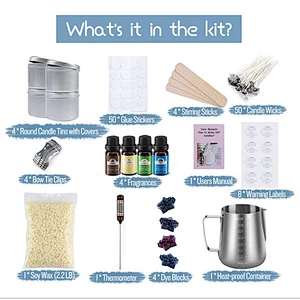 2021 Natural Fragrance DIY Scented Candle Making Kit 12-in-1 Home Candle DIY Set Soy Wax Making Set