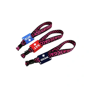 New style custom festival RFID woven wristband/Nfc Event Payment Wristbands