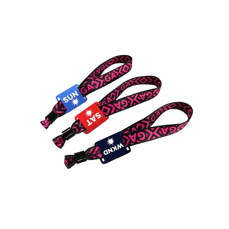 New style custom festival RFID woven wristband/Nfc Event Payment Wristbands