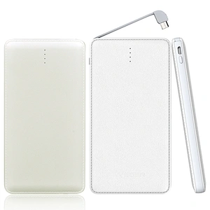 High Capacity portable charger Bring their own line power bank  built in cable mobile power banks