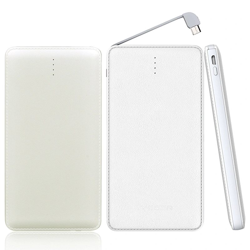 High Capacity portable charger Bring their own line power bank  built in cable mobile power banks