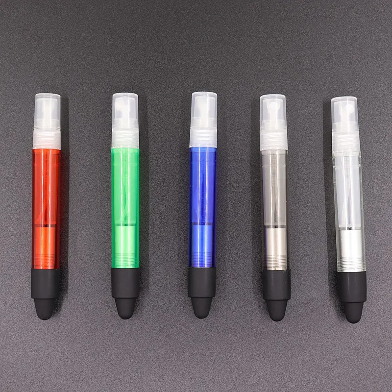 New capacitive alcohol  hand sanitize custom  advertising gift plastic disinfection spray ballpoint pen