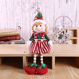 wholesale stock Cute long feet elf doll decorations Christmas stand posture elves Christmas decorations