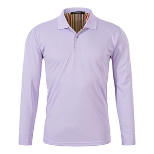 High Quality Custom Logo Shirts Printing 100% Cotton Golf Men's Long Sleeve Polo Shirts