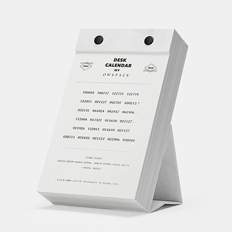 Design logo  table calendar office desktop printing small calendar with packaging box Company CUSTOM promotion gift calendar