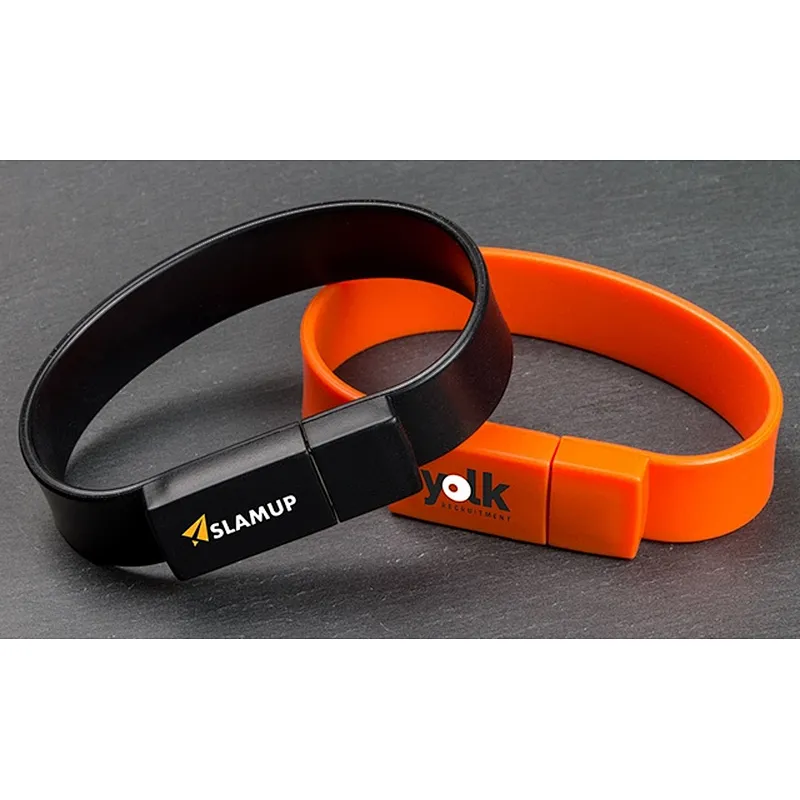 Hot Sale fashion custom logo Promotion Silicone wristband USB 8GB 16GB 2.0 usb flash drive  wristband