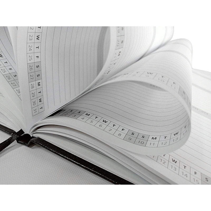 custom gift New design Hard cover PU leather black wholesale paper notebook advertising campaign promotion notebook