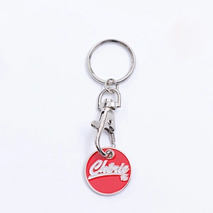 Custom Metal  Euro  Coin Keychain Shopping Trolley Coin /promotion Gifts  Keychain