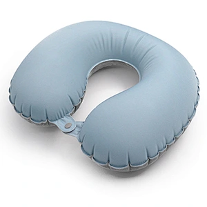 Double-layer polyester light weight inflatable neck pillow ultra-light & compact neck pillow