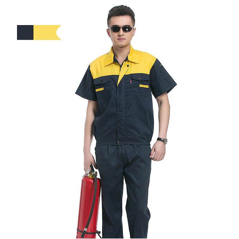 Hot sell Customized Logo Embroidery Short Sleeve Clothes OEM Worker Uniforms Workshop Supermarket Advertising Working out