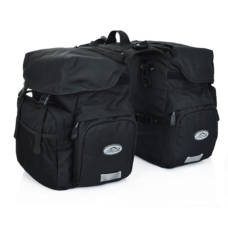 Custom outdoor waterproof large capacity backpack cross-country transport cycling bicycle saddle seat bag rear rack bag