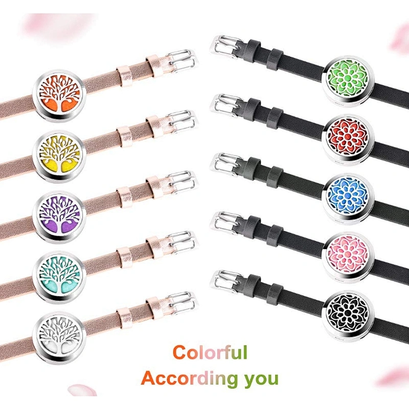 Fashion Aromatherapy Essential Oil Diffuser Leather Bracelet New Design Bracelet  Adjustable leather bracelet