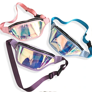 New Multi Function Outdoor Transparent Sheer Laser Running Custom Sport crossbody Waterproof Waist Bag
