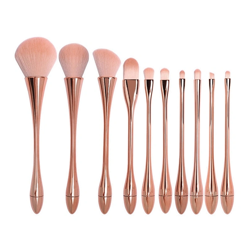 Wholesale Custom Logo Professional Makeup Brush set 10 Piece With Makeup Beauty Brushes Packaging Bag