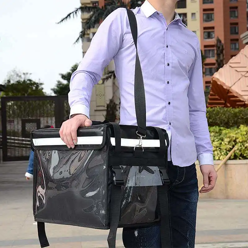 Double shoulder takeaway box cleaning housekeeping tools fast food delivery box thermal insulation bag cooler bag
