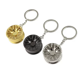 Promotional Gift Souvenir Mini Car Wheel Tire Metal Key Chain Custom Design Innovative Zinc Alloy Key Chains