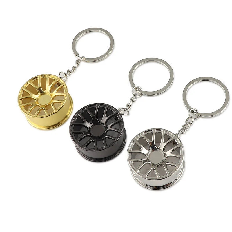 Promotional Gift Souvenir Mini Car Wheel Tire Metal Key Chain Custom Design Innovative Zinc Alloy Key Chains
