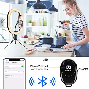 Hot sale 10 inch LED selfie ring light with Tripod stand remote control dimmable