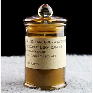 wholesale Luxury Amber Glass Scented Candle jar  custom logo wedding party Decoration candle jars