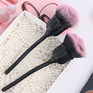 Hot Selling  custom logo rose Flower Makeup  Brush Black makeupTools Professional beauty Salon Products  Makeup  Brush