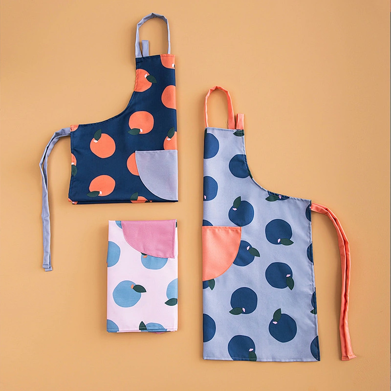High Quality custom Adjustable Kitchen Sleeveless Apron Anti-fouling and Oil-proof promotion Household Cooking Apron
