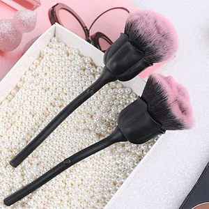 Fashion Design Unique Rose Flower Makeup Brushes Custom Logo Makeup Rose Flower Brushes supplier