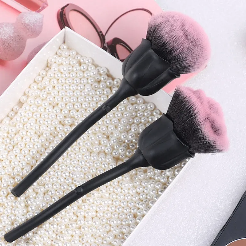 Fashion Design Unique Rose Flower Makeup Brushes Custom Logo Makeup Rose Flower Brushes supplier