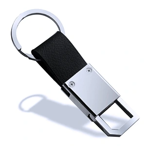 Top Sales High Quality luxury custom blank metal and leather car keychain key  promotional gift keychain