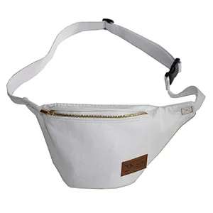 Custom Logo Ladies Kids Women Clear Waist Bag Travel Pocket Sling Chest Shoulder Bag Canvas Fanny Pack
