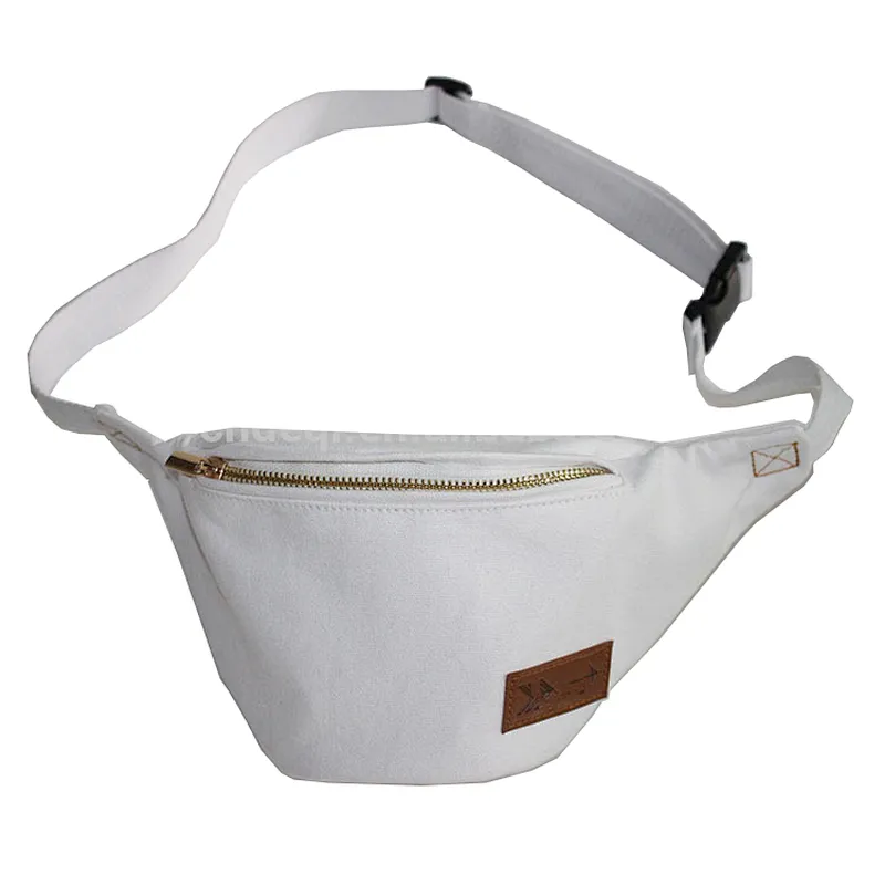 Custom Logo Ladies Kids Women Clear Waist Bag Travel Pocket Sling Chest Shoulder Bag Canvas Fanny Pack
