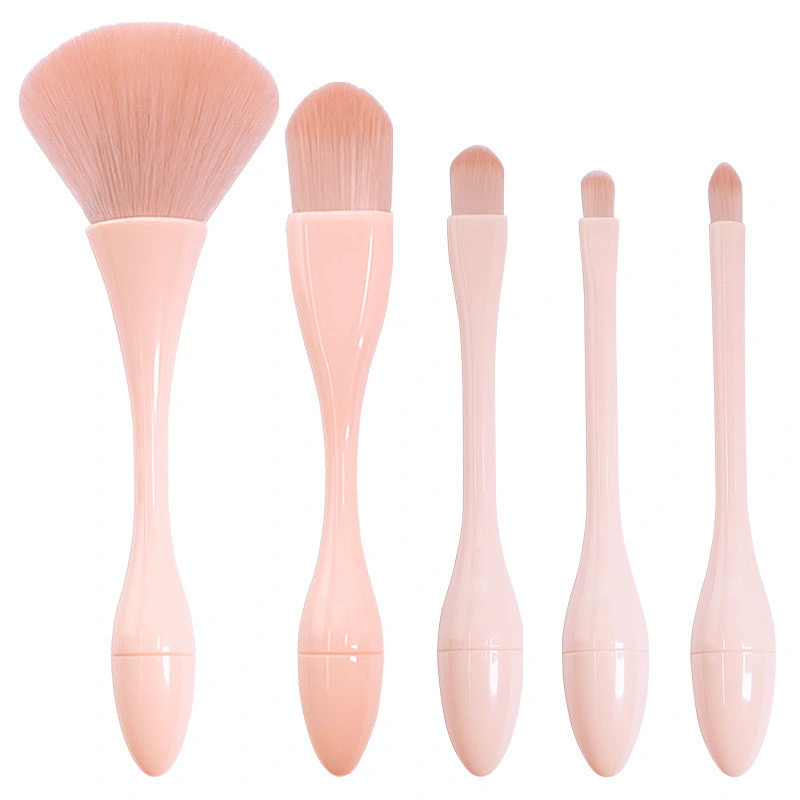 High quality Wholesale Custom Logo convenient 5 Brushes Set Makeup Brush Set promotion makeup brush