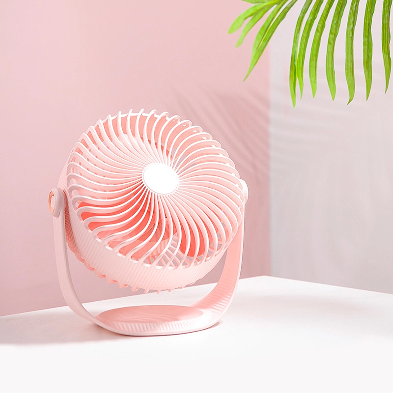 Factory supply rotate rechargeable fan desktop portable hand fan usb home mini air cooling fan
