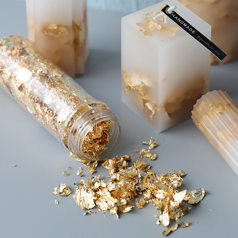 luxury Custom DIY handmade paraffin wax creative gold foil aroma candles promotion gift  handmade candle